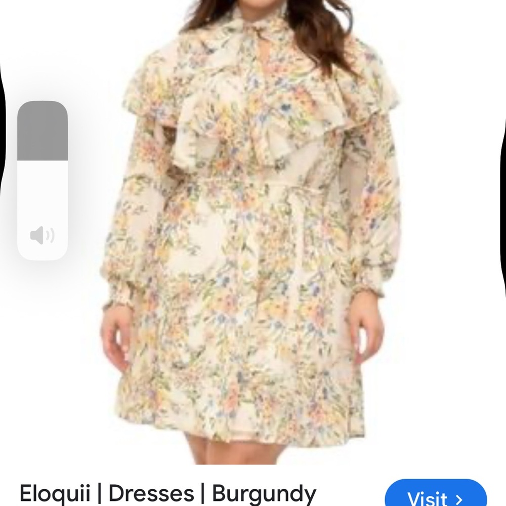 Eloquii Floral Print Dress